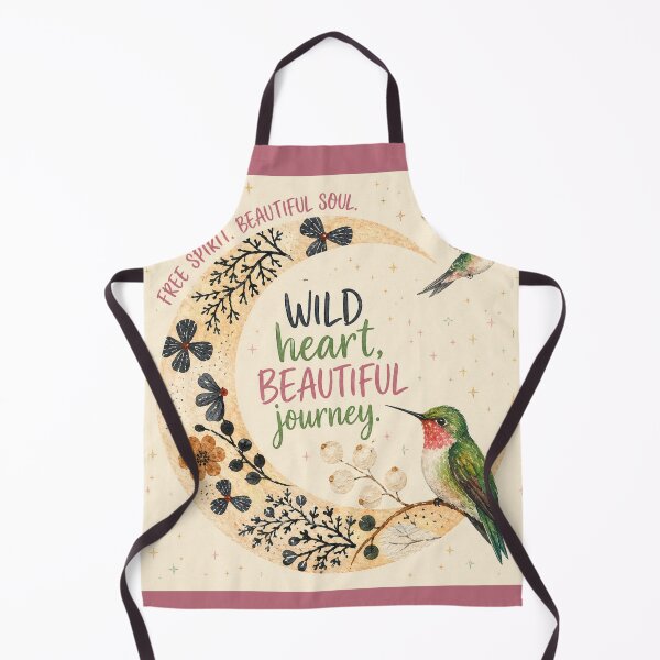 Item preview, Wild Heart Beautiful Journey: Cosmic Botanical Moon and Hummingbird designed and sold by OlgaLuna_design.