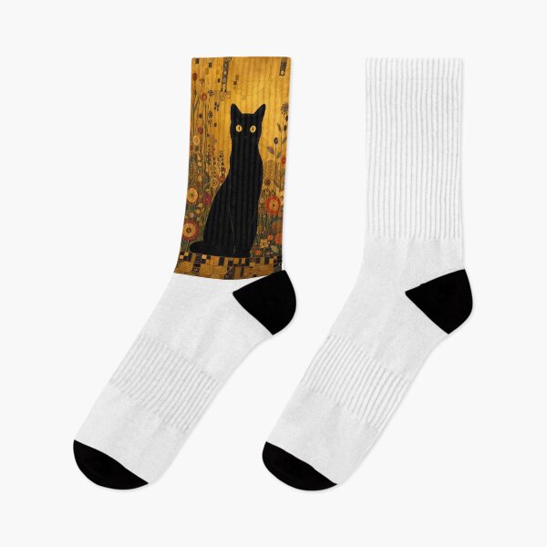 Item preview, Cat Art Print  Klimt  Black Cat In A Garden designed and sold by PurrfectHome.