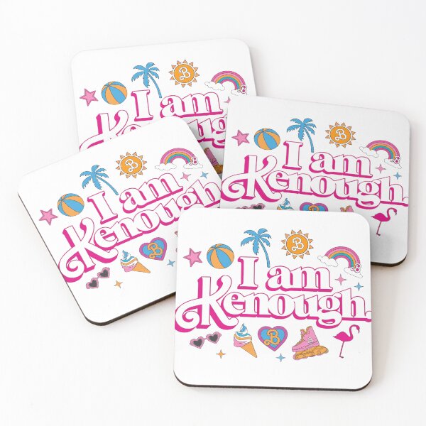 Item preview, I Am Kenough Retro Summer Icons Typography | Bold Pink Self Love Quote designed and sold by Eddy048.
