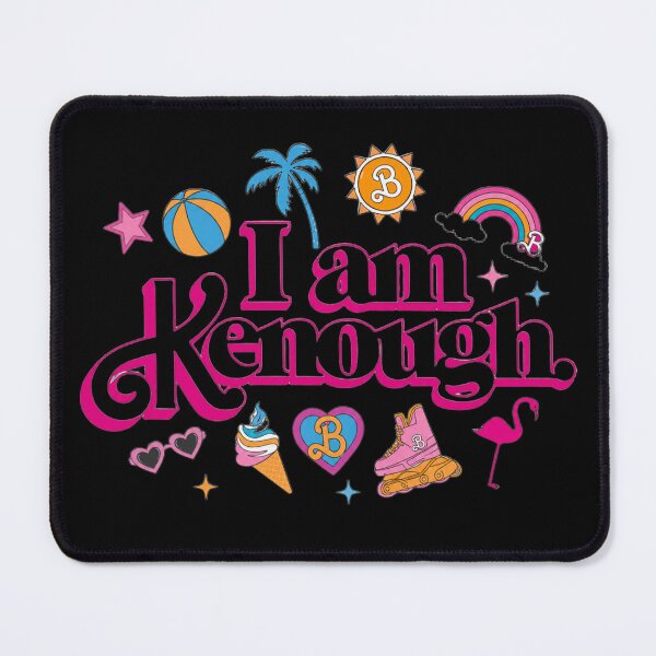 Item preview, I Am Kenough Retro Summer Icons Typography | Bold Pink Self Love Quote designed and sold by Eddy048.