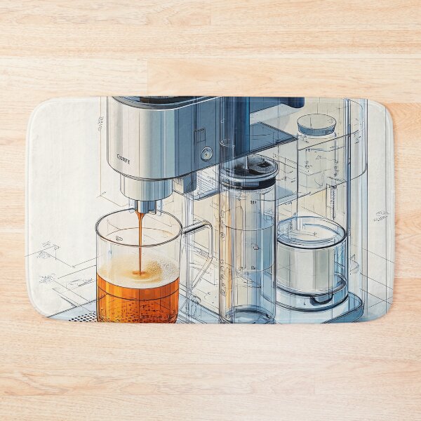 Item preview, Espresso Machine Blueprint designed and sold by Design Atlas.