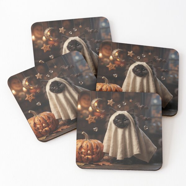 Item preview, Cute Ragdoll Ghost Cat Halloween | Kawaii Spooky Kitty with Jack O' Lantern designed and sold by Ghostlycats2026.