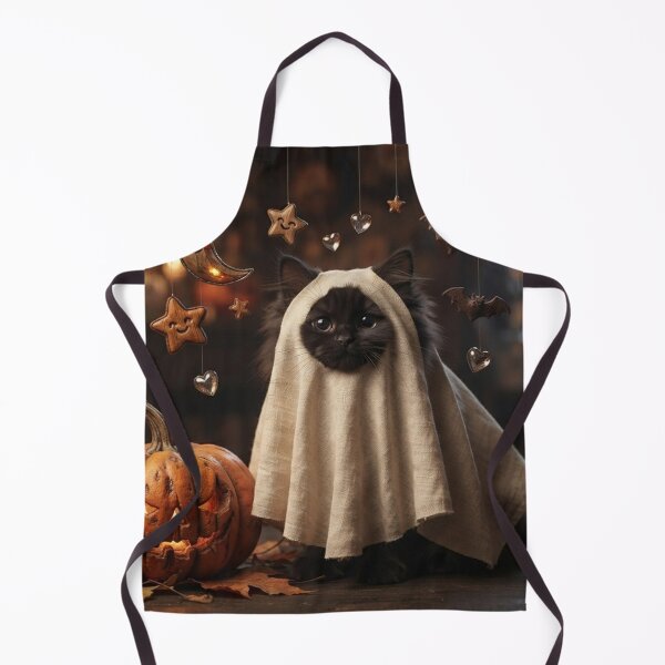 Item preview, Cute Ragdoll Ghost Cat Halloween | Kawaii Spooky Kitty with Jack O' Lantern designed and sold by Ghostly Cats.