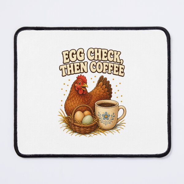 Item preview, Egg Check Then Coffee Vintage Chicken Keeper Humor designed and sold by CheerfulNest.