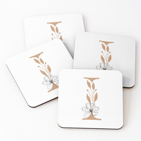 Item preview, Floral Monogram Letter I Sticker | Elegant Botanical Initial I designed and sold by Mia-sanocean.