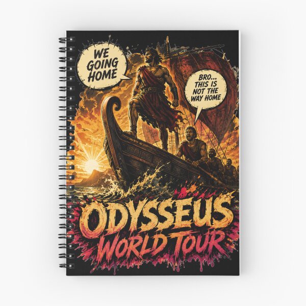 Item preview, Odysseus World Tour Comic Dialogue Ship Art Ancient Greek Mythology Humor Gift for Mythology Lovers designed and sold by Nightarel.