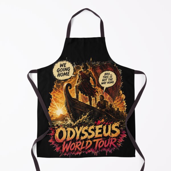 Item preview, Odysseus World Tour Comic Dialogue Ship Art Ancient Greek Mythology Humor Gift for Mythology Lovers designed and sold by Nightarel.