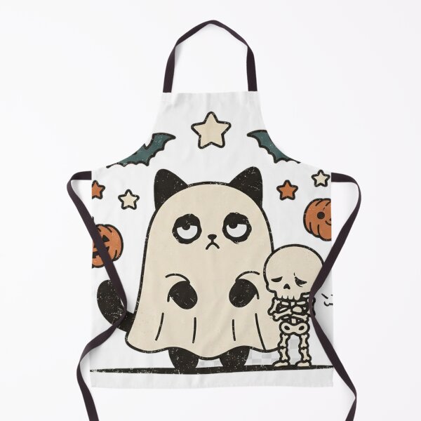 Item preview, Cute Ragdoll Ghost Cat with Tiny Skeleton | Kawaii Halloween Cat Pumpkin Design designed and sold by Ghostly Cats.