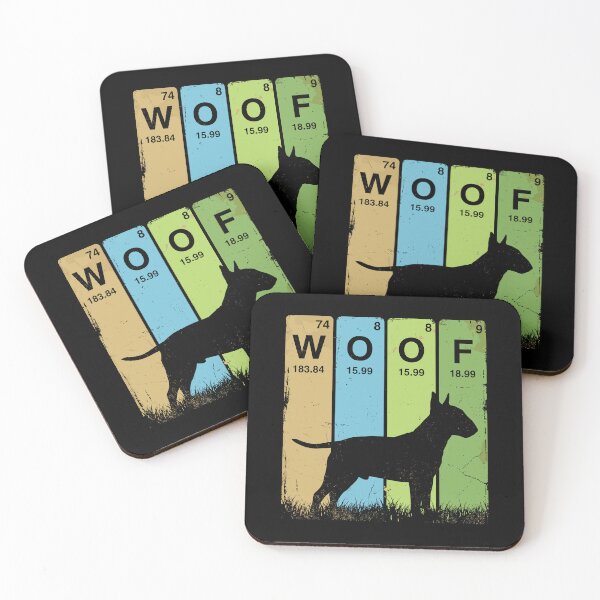 Item preview, Bull Terrier Dog Periodic Table Elements Dog Lover Woof designed and sold by Doodleoub.