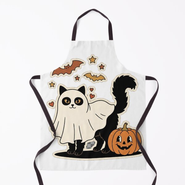 Item preview, Cute Ragdoll Ghost Cat Halloween | Kawaii Kitty with Pumpkin & Bats designed and sold by Ghostly Cats.