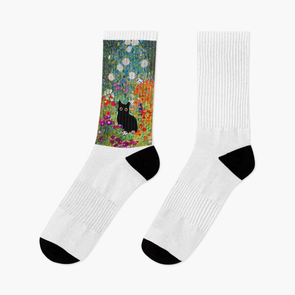 Item preview, Cat Art Print  Klimt  Black Cat In A Garden designed and sold by PurrfectHome.