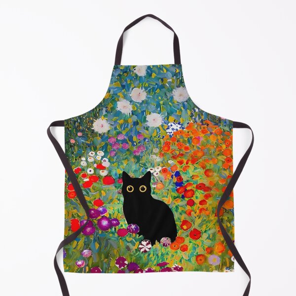 Item preview, Cat Art Print Klimt Black Cat In A Garden designed and sold by PurrfectHome.