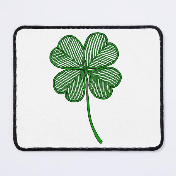 Item preview, Lucky Four Leaf Clover Green Line Art Illustration designed and sold by BVTH.