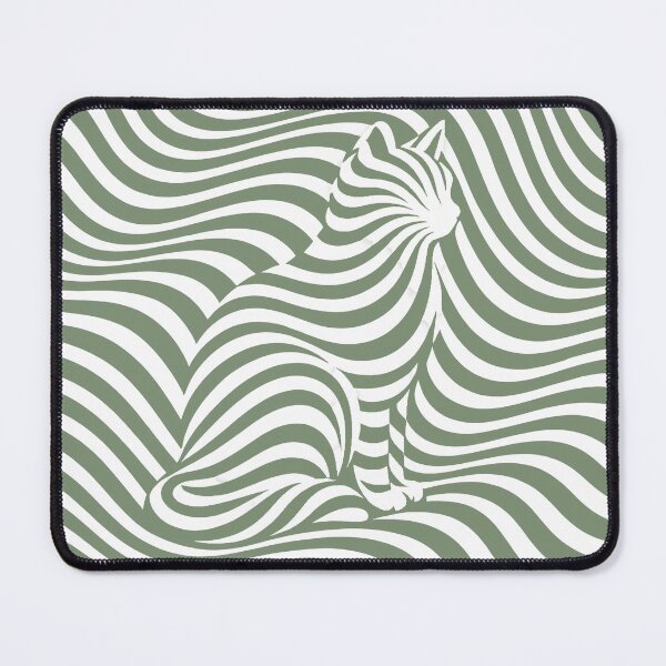 Item preview, Hidden Cat Waves – Sage Green designed and sold by WAUZ.