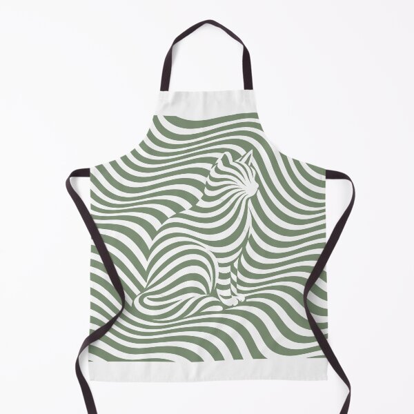 Item preview, Hidden Cat Waves – Sage Green designed and sold by WAUZ.