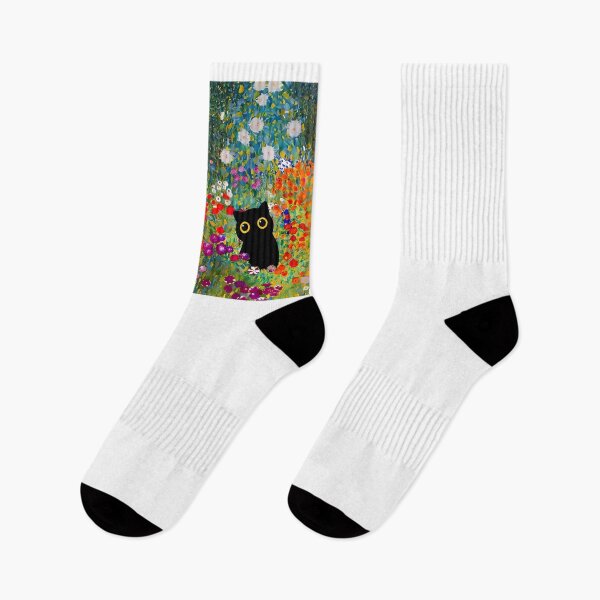 Item preview, Cat Art Print  Klimt  Black Cat In A Garden designed and sold by PurrfectHome.