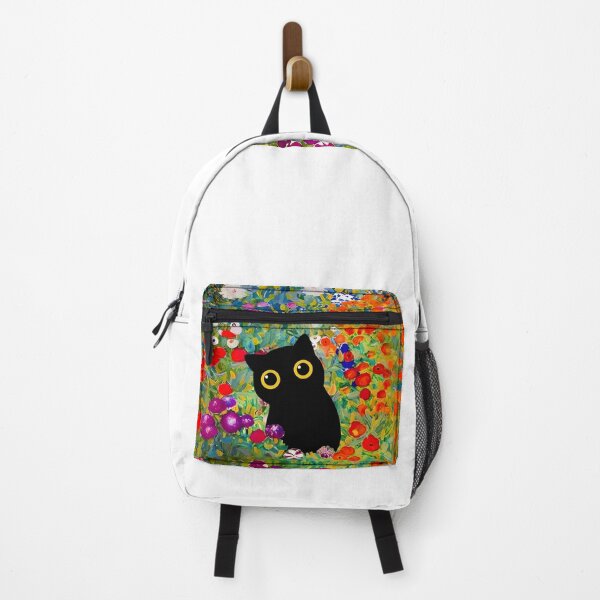 Item preview, Cat Art Print  Klimt  Black Cat In A Garden designed and sold by PurrfectHome.