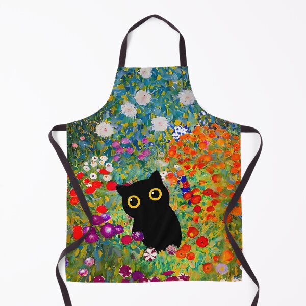 Item preview, Cat Art Print Klimt Black Cat In A Garden designed and sold by PurrfectHome.