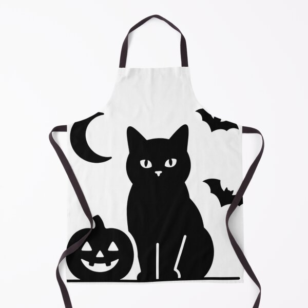 Item preview, Black Bombay Cat Halloween Minimalist Cute Spooky Pumpkin Bat Moon Graphic designed and sold by Ghostly Cats.