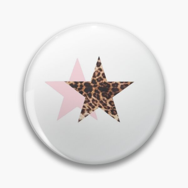 Item preview, y2k aesthetic pink cheetah print star designed and sold by RedPolkaDot1.
