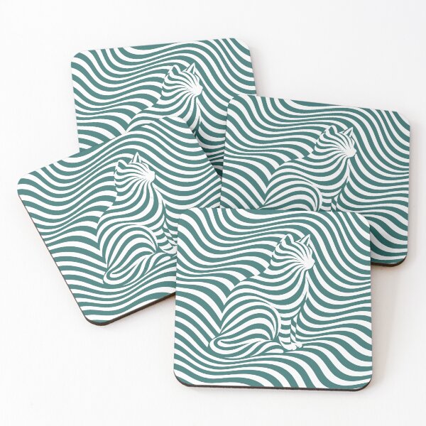 Item preview, Invisible Cat – Deep Teal Illusion designed and sold by WAUZ.