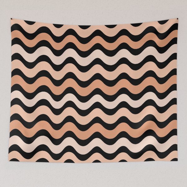 Item preview, 3D wave pattern - Terracotta color  designed and sold by Pattern Petals.