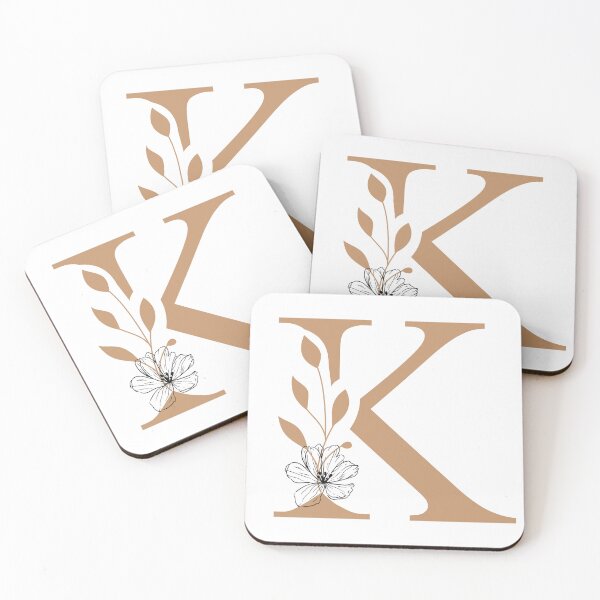 Item preview, Floral Monogram K Letter K Sticker | Elegant Botanical Initial K designed and sold by Mia-sanocean.