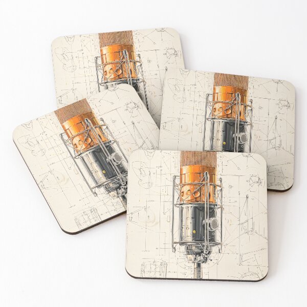 Item preview, Blueprint Microphone Sketch designed and sold by Design Atlas.