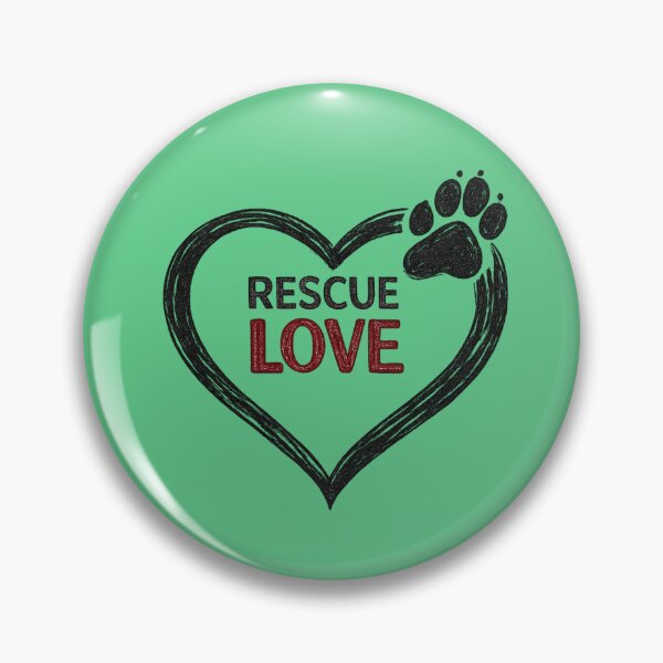 Item preview, Rescue Love | Minimalist Pet Rescue Paw Heart Design designed and sold by RosalesArts.