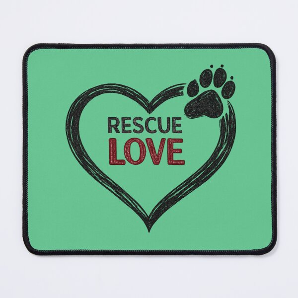Item preview, Rescue Love | Minimalist Pet Rescue Paw Heart Design designed and sold by RosalesArts.