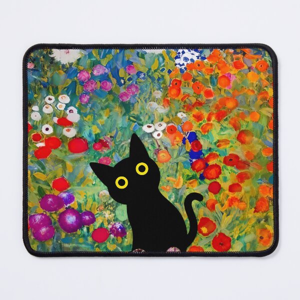 Item preview, Cat Art Print  Klimt  Black Cat In A Garden designed and sold by PurrfectHome.