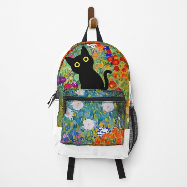 Item preview, Cat Art Print Klimt Black Cat In A Garden designed and sold by PurrfectHome.
