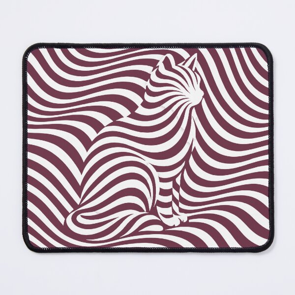Item preview, Invisible Cat Optical Art – Burgundy designed and sold by WAUZ.