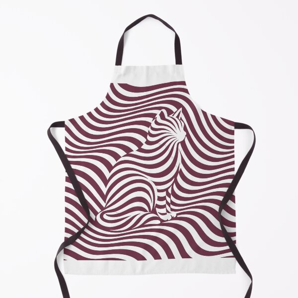 Item preview, Invisible Cat Optical Art – Burgundy designed and sold by WAUZ.