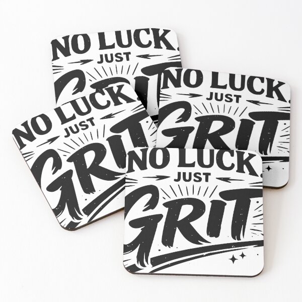 Item preview, No Luck Just Grit | Motivational Typography T-Shirt | Hard Work Quote designed and sold by yassinehelal.