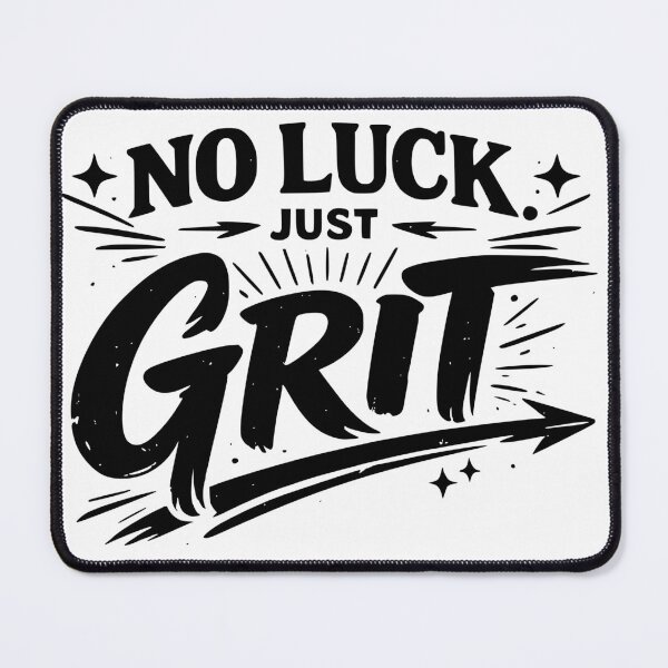 Item preview, No Luck Just Grit | Motivational Typography T-Shirt | Hard Work Quote designed and sold by yassinehelal.