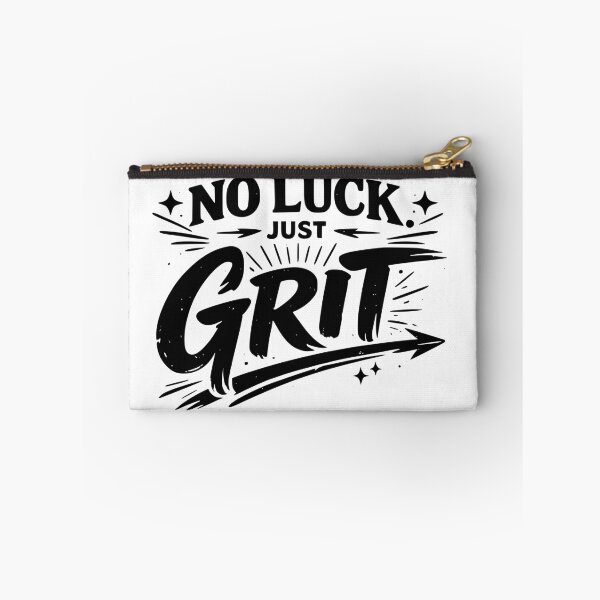 Item preview, No Luck Just Grit | Motivational Typography T-Shirt | Hard Work Quote designed and sold by yassinehelal.