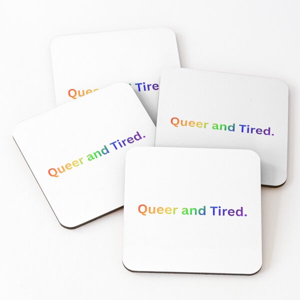 Item preview, Queer and Tired. - Rainbow Text designed and sold by Prideful-Koala.