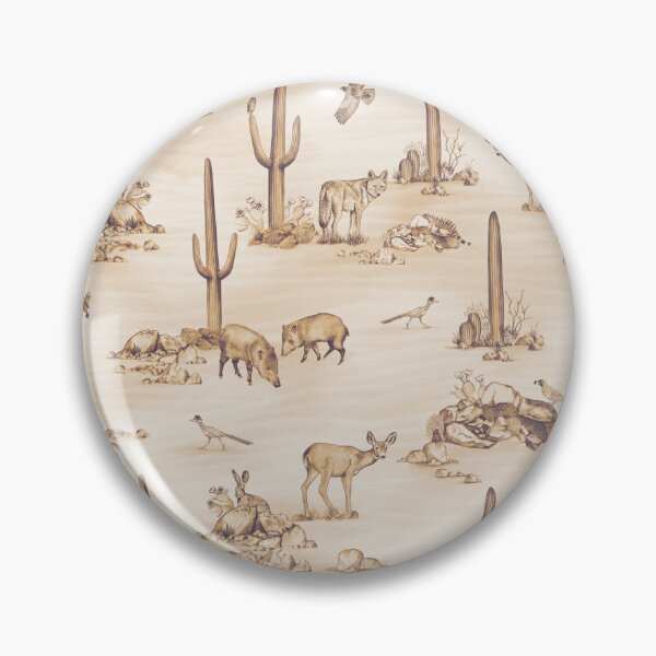 Item preview, Sonoran Desert Wildlife Toile in Sepia designed and sold by somecallmebeth.