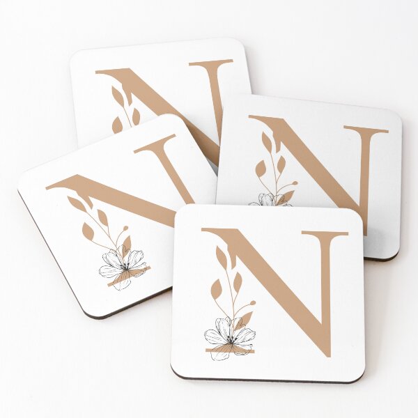 Item preview, Floral Monogram N Letter K Sticker | Elegant Botanical Initial N designed and sold by Mia-sanocean.