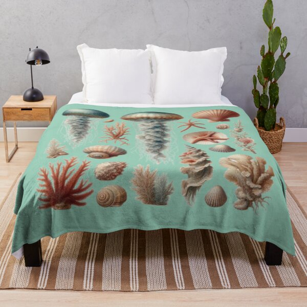 Item preview, Vintage Marine Biology Tapestry | Dark Academia Ocean Laboratory | Ernst Haeckel Scientific Illustration Wall Art designed and sold by DODObakr.