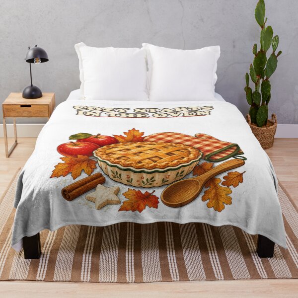 Item preview, Cozy Autumn Apple Pie Baking Illustration designed and sold by CheerfulNest.
