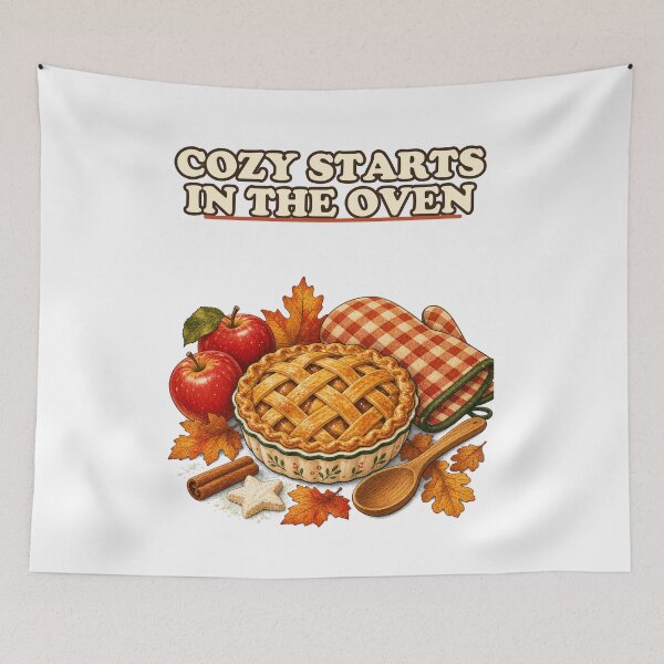 Item preview, Cozy Autumn Apple Pie Baking Illustration designed and sold by CheerfulNest.