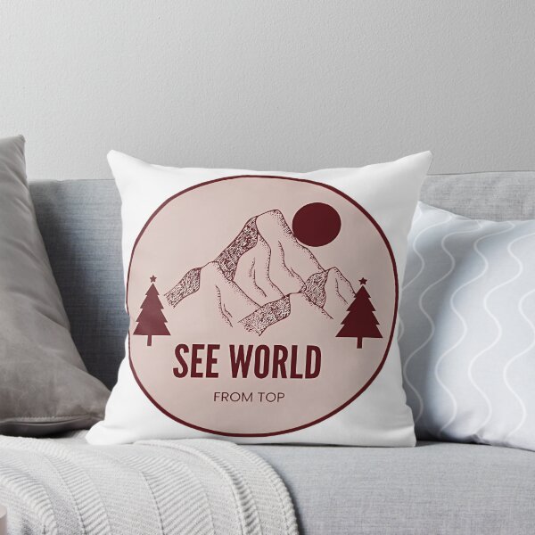 Item preview, See World From Top Vintage Mountain Badge designed and sold by TheStickGraph.