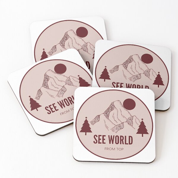 Item preview, See World From Top Vintage Mountain Badge designed and sold by TheStickGraph.