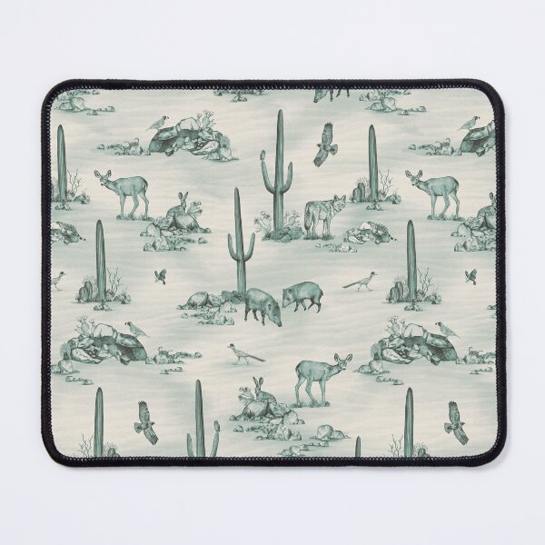 Item preview, Sonoran Desert Wildlife Toile in Teal designed and sold by somecallmebeth.