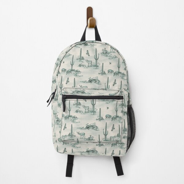 Item preview, Sonoran Desert Wildlife Toile in Teal designed and sold by somecallmebeth.