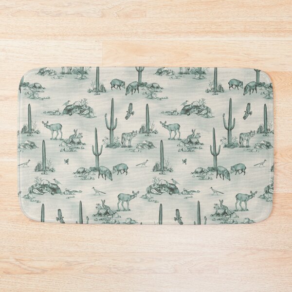 Item preview, Sonoran Desert Wildlife Toile in Teal designed and sold by somecallmebeth.