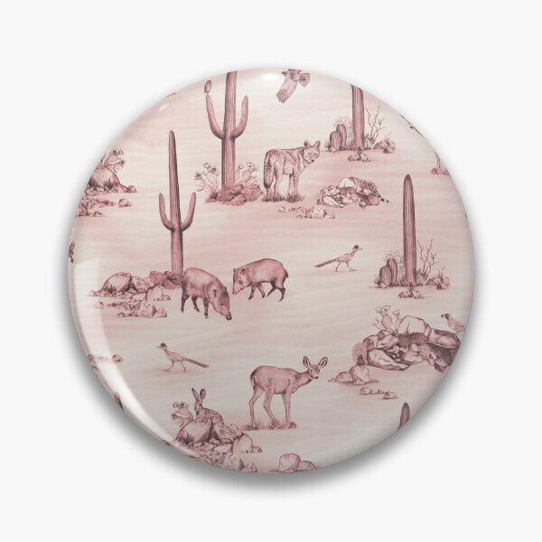 Item preview, Sonoran Desert Wildlife Toile in Pink designed and sold by somecallmebeth.
