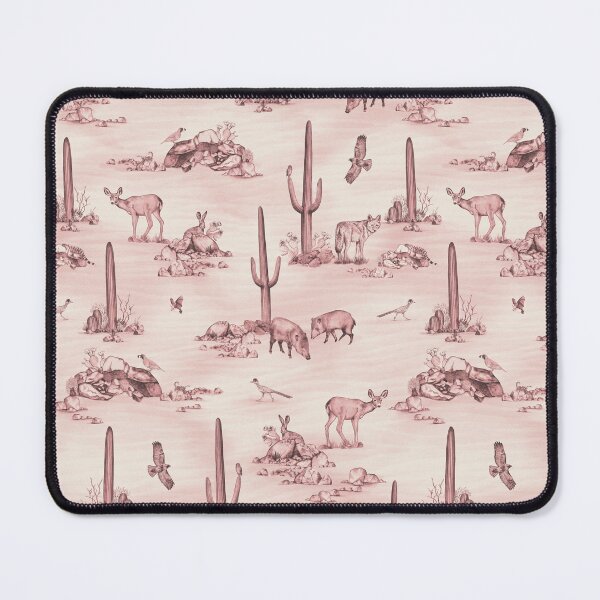 Item preview, Sonoran Desert Wildlife Toile in Pink designed and sold by somecallmebeth.